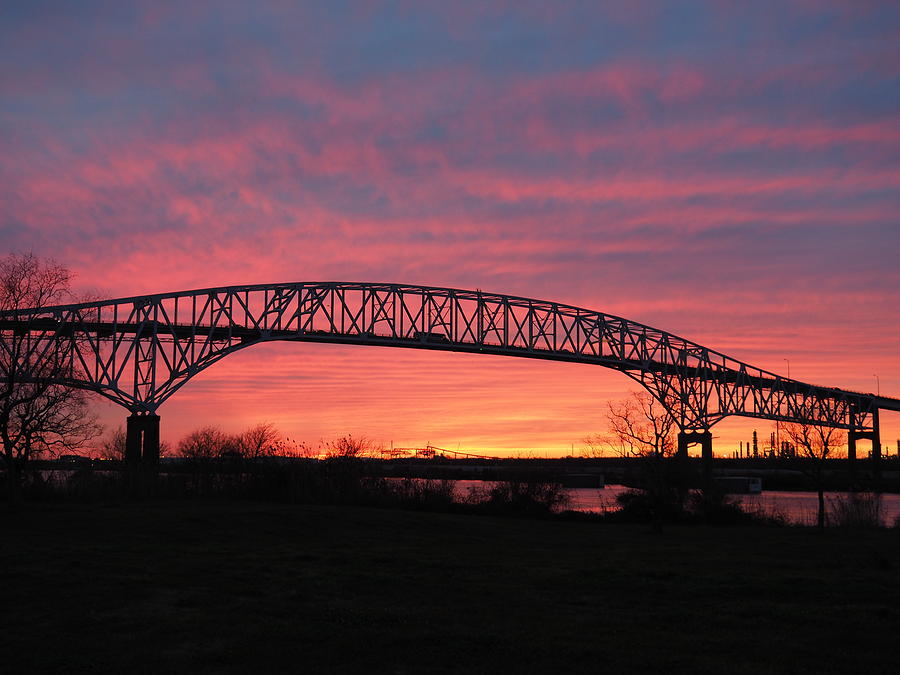 Bridge Sunset Photograph by Jerry Connally