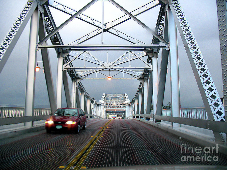 Crossing the High Street Bridge, Alameda, California Photograph by Wernher Krutein