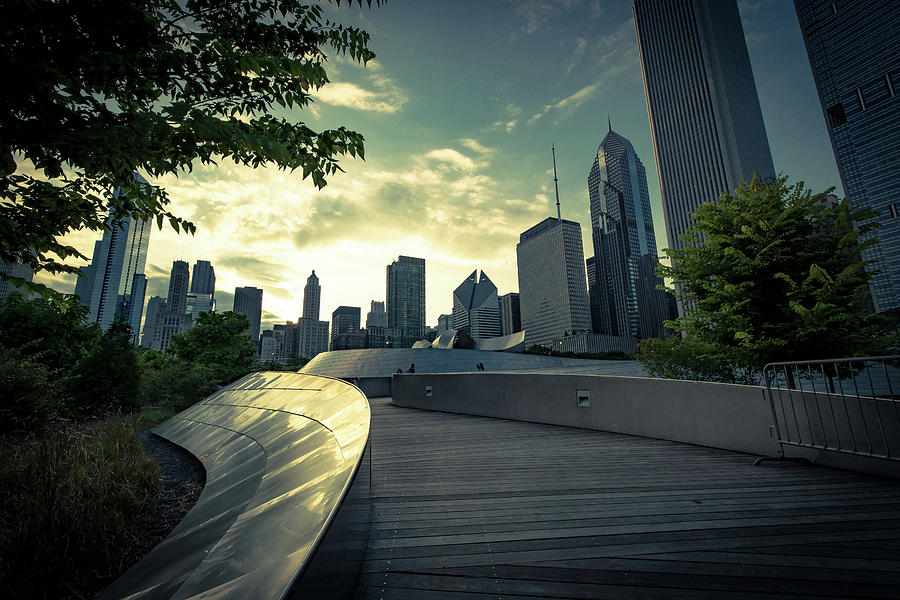 Bridge to Chicagos Skyline Photograph by Anthony Doudt