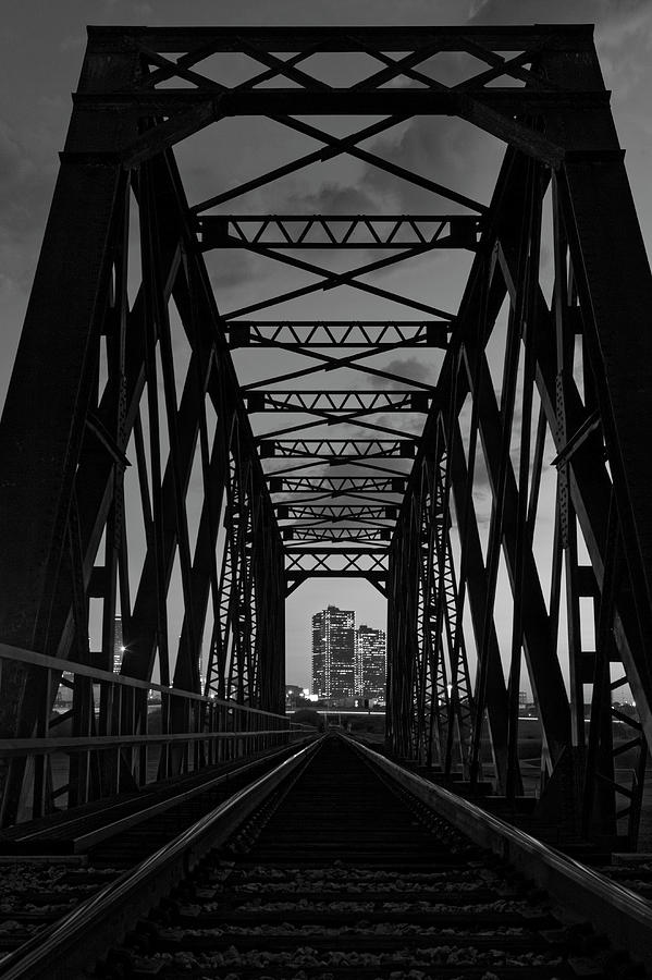 Bridge To Fort Worth BW Photograph by Jonathan Davison