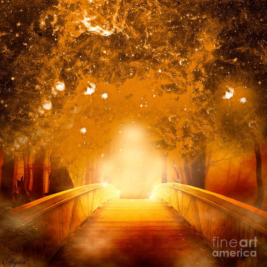 Bridge To Heaven Painting by Saundra Myles
