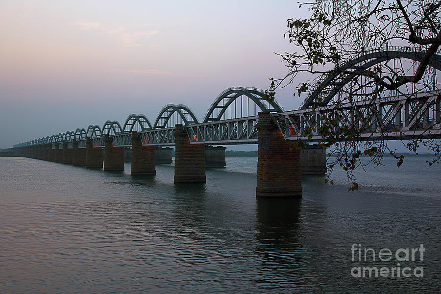 Bridge to Home town Photograph by Kiran Joshi