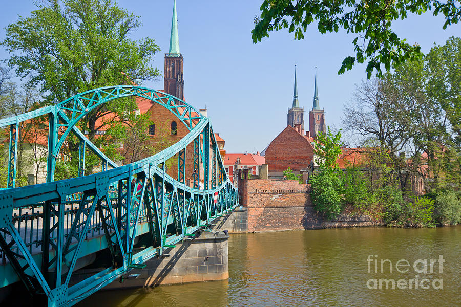 Bridge to Island Tumski in Wroclaw, Poland Photograph by Anastasy Yarmolovich