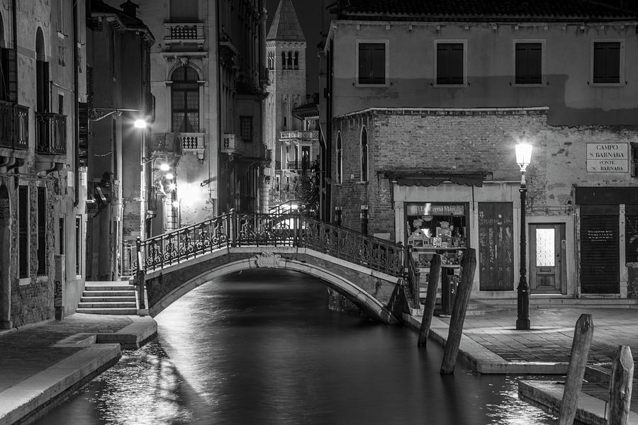 Bridge to the tower Venice Italy  Photograph by John McGraw