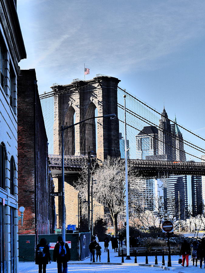 Bridge Tower from Main Street Brooklyn Photograph by Jack Riordan