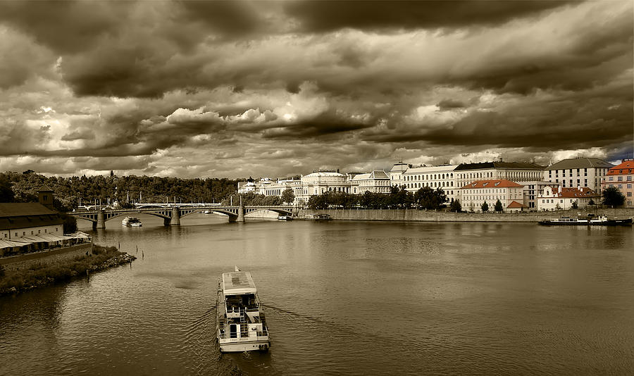 Bridge View of Prague Photograph by Cecil Fuselier