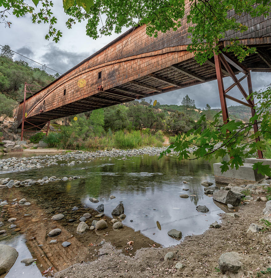 Bridgeport Covered Bridge Photograph by Robin Mayoff