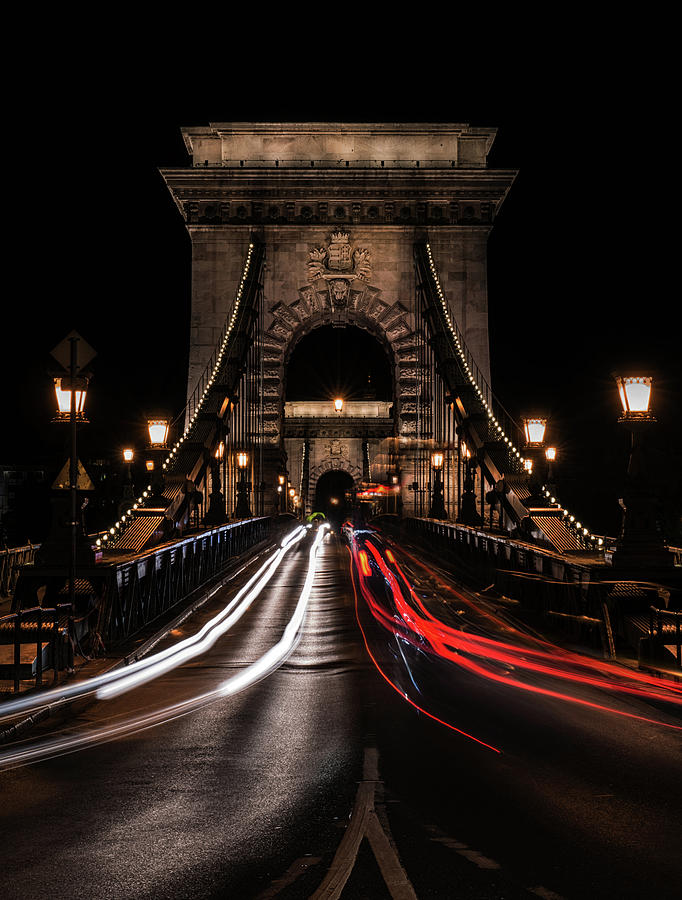 Bridges of Budapest - Chain Bridge Photograph by Jaroslaw Blaminsky