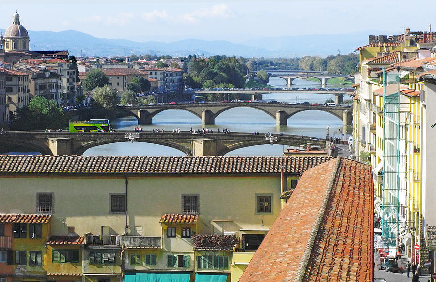 Bridges of Florence Italy Photograph by Elvira Butler