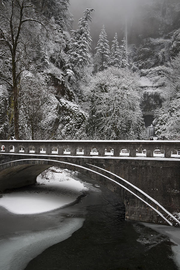 Bridges of Multnomah Falls Photograph by Wes and Dotty Weber