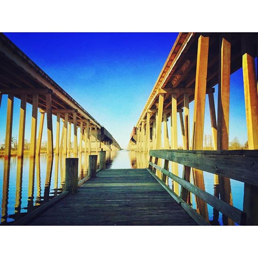 Pier Photograph - Bridges #visitms #pier #lines #iphone6 by Joan McCool