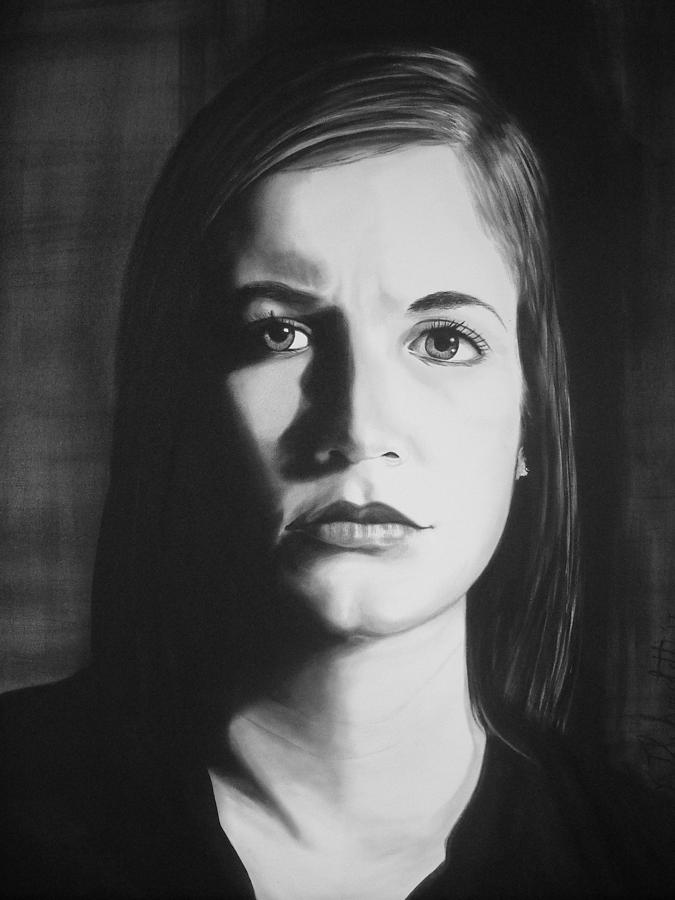 Portrait Painting - Bridget L. #3 by Kevin Schmoldt