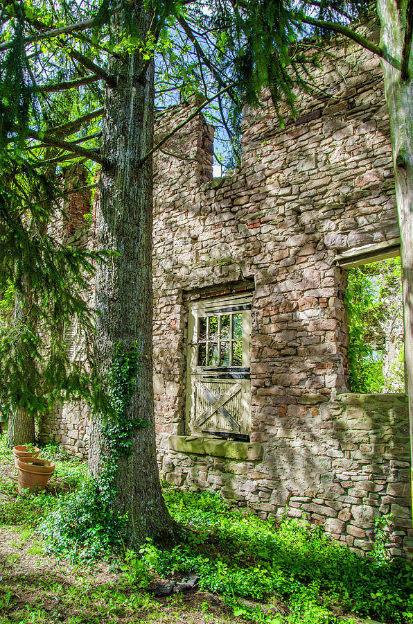 Bridgetown Mill House Ruin in Bucks County Pennsylvania Photograph by Bill Cannon