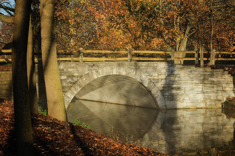 Bridging Autumn Photograph by Susan McMenamin