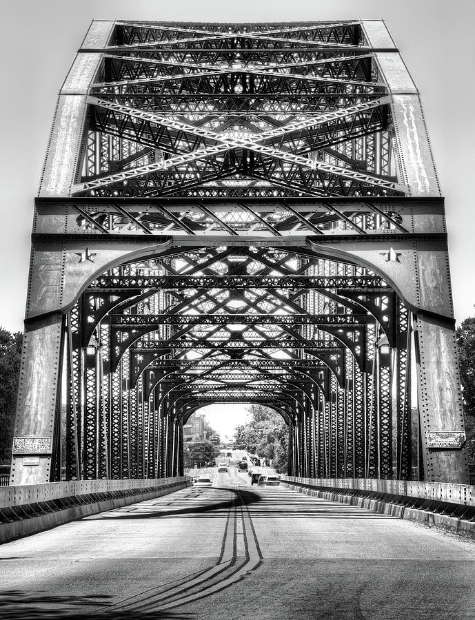 Waco Photograph - Bridging the Brazos in Black and White by JC Findley