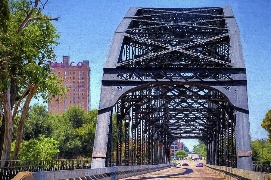Bridging The Brazos in Downtown Waco Digital Art by JC Findley
