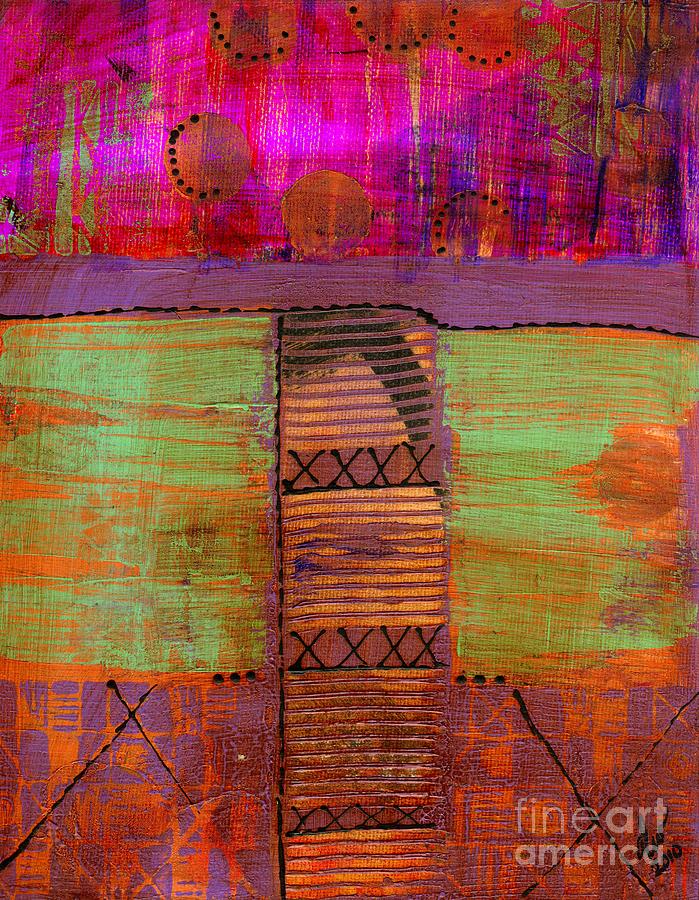 Abstract Mixed Media - Bridging the Gap II by Angela L Walker