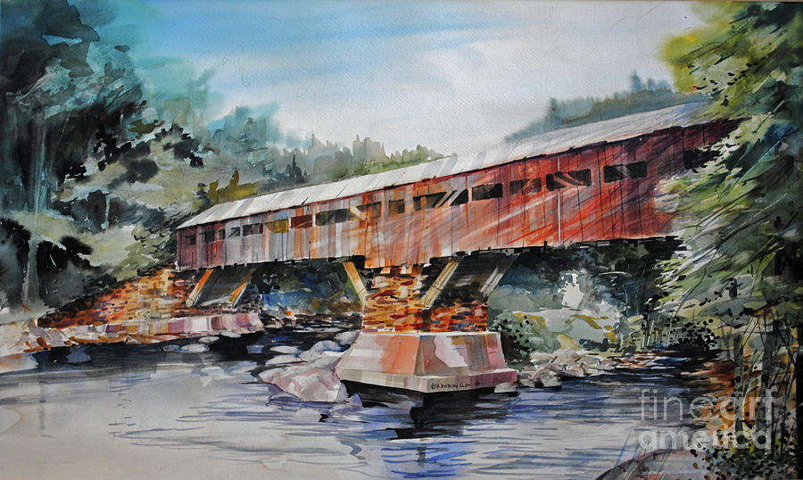 Landscape Painting - Bridging Woodstock by P Anthony Visco