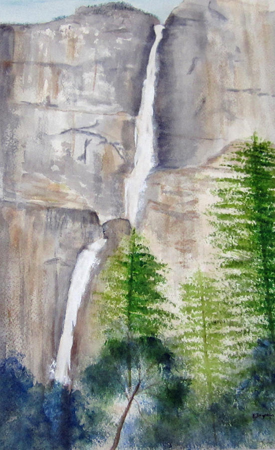 Yosemite Falls Painting by Elvira Ingram