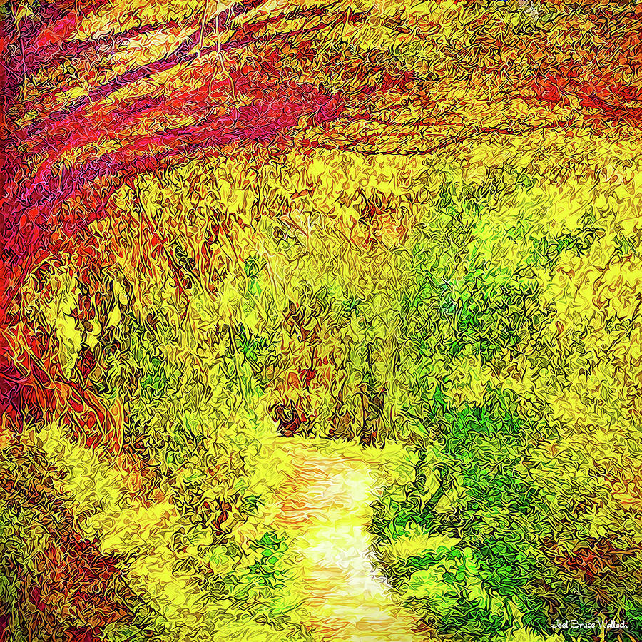 Bright Afternoon Pathway - Trail In Santa Monica Mountains Digital Art by Joel Bruce Wallach