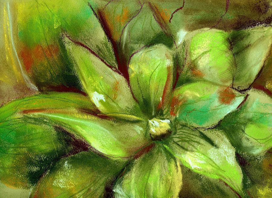 Green Painting - Bright Agave by Marilyn Barton