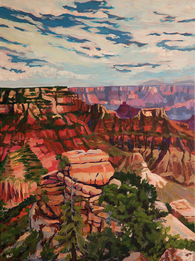 Bright Angel Point- North Rim Grand Canyon Painting by Heather Nagy ...