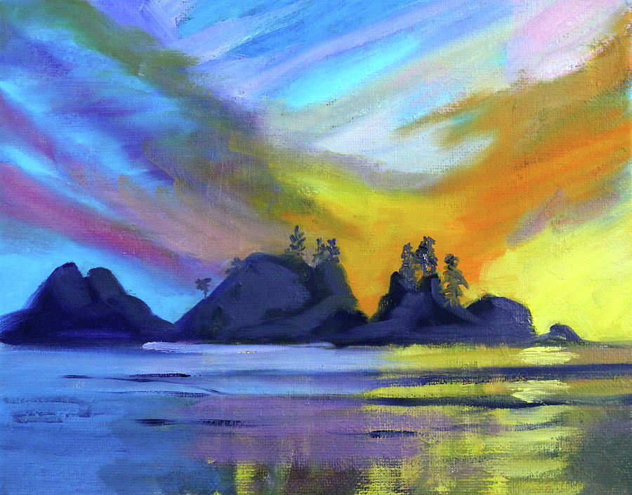 Bright Coast Painting by Nancy Merkle