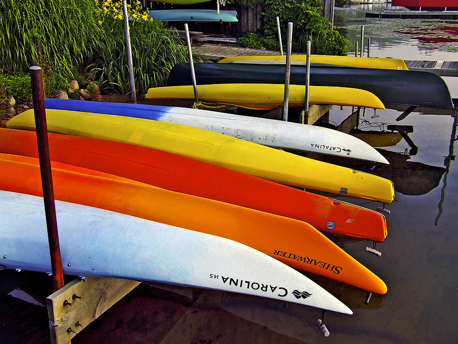 Bright Colored Kayaks Photograph by Richard Gregurich
