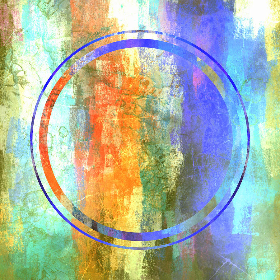 Abstract Digital Art - Bright Colorful Abstract Circle by Brandi Fitzgerald