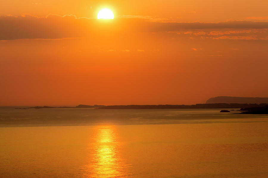Landscapes Photograph - Bright Dawn Orb On Portrush,Portstewart by Glen Sumner Landscapes Photograph - Bright Dawn Orb On Portrush,Portstewart by Glen Sumner