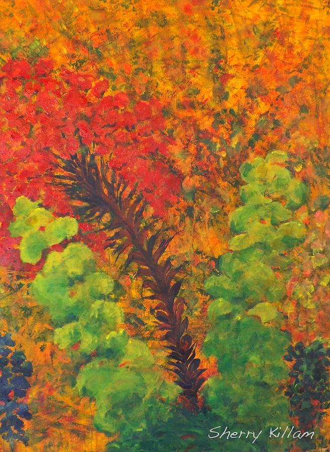 Bright Forest Painting by Sherry Killam