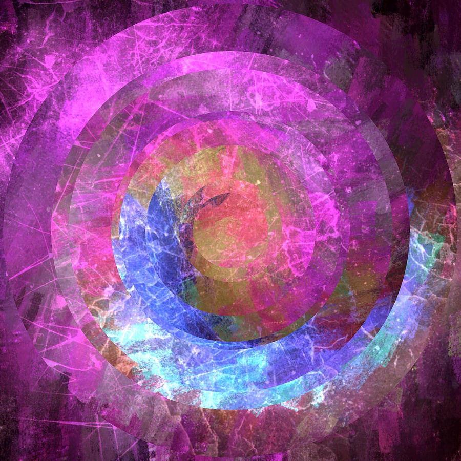 Brandi Fitzgerald Digital Art - Bright Fuchsia And Blue Space Circles by Brandi Fitzgerald Brandi Fitzgerald Digital Art - Bright Fuchsia And Blue Space Circles by Brandi Fitzgerald