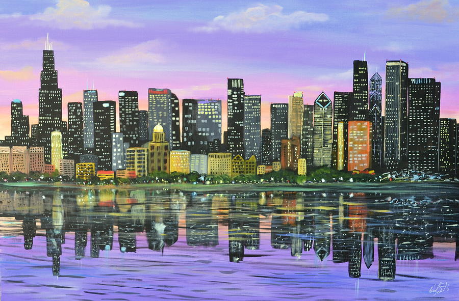 Bright lights big city Painting by Wendy Smith - Fine Art America