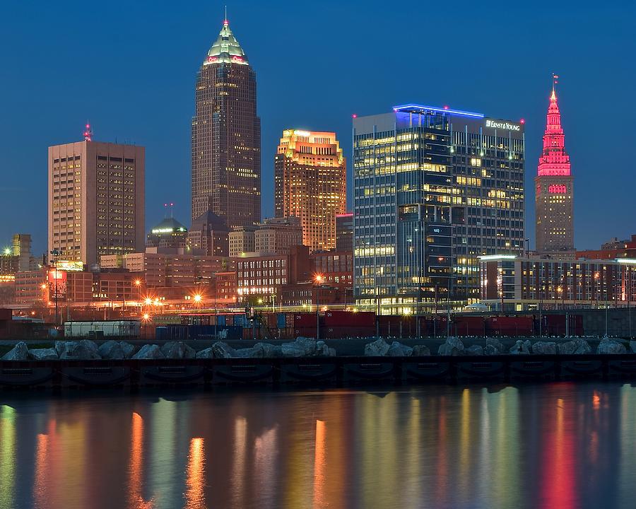 Bright Lights In Cleveland Photograph