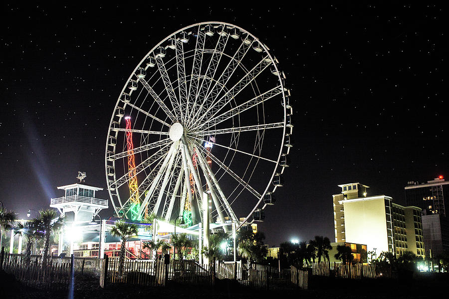 Ferris Wheel Photograph - Bright Lights by Maria Daskalis