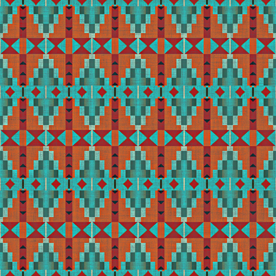 native american designs and patterns teal
