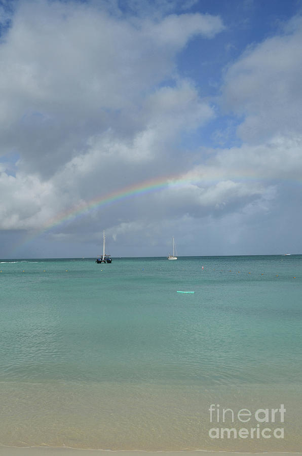 Bright Rainbow off the Beach of Aruba Photograph by DejaVu Designs