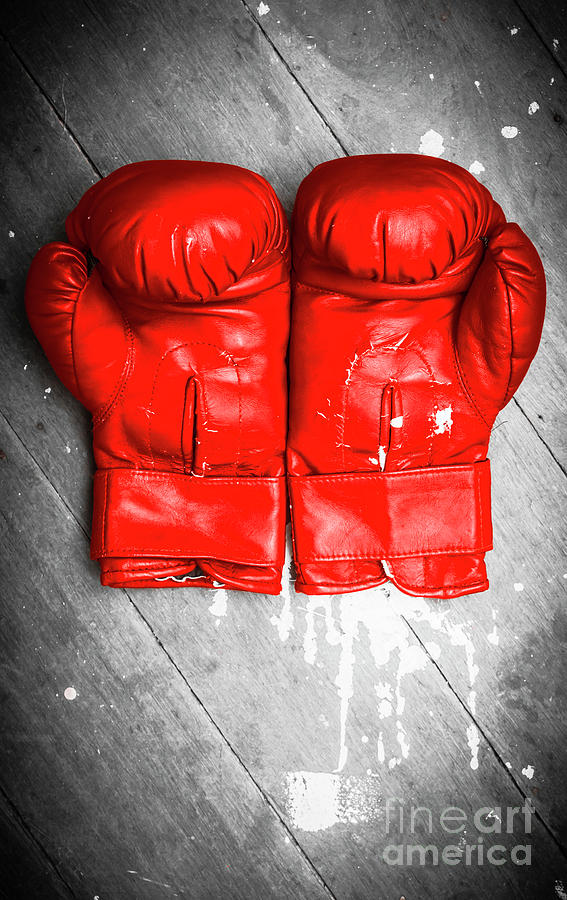 Bright red boxing gloves Photograph by Jorgo Photography