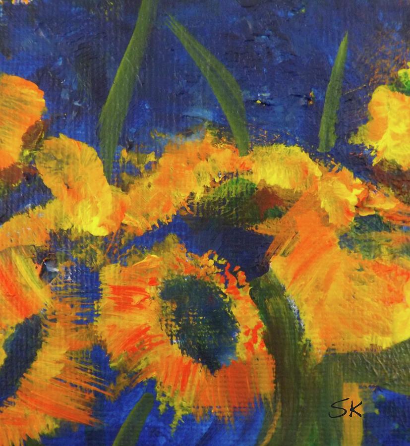 Bright Sunflowers Digital Art by Sherry Killam