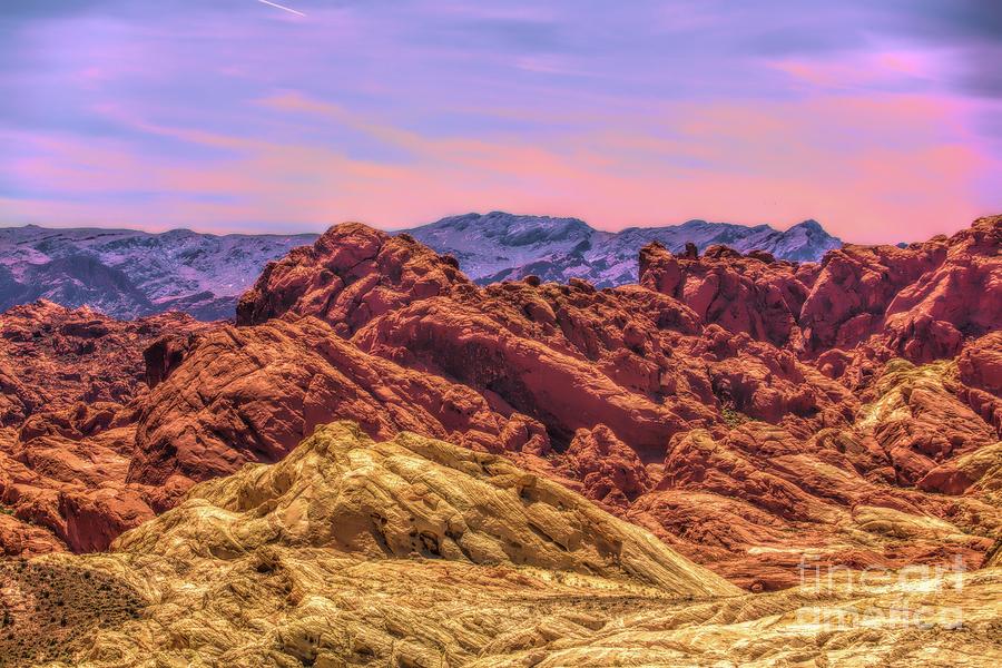 Las Vegas Photograph - Bright Tones Valley of Fire Enhanced   by Chuck Kuhn