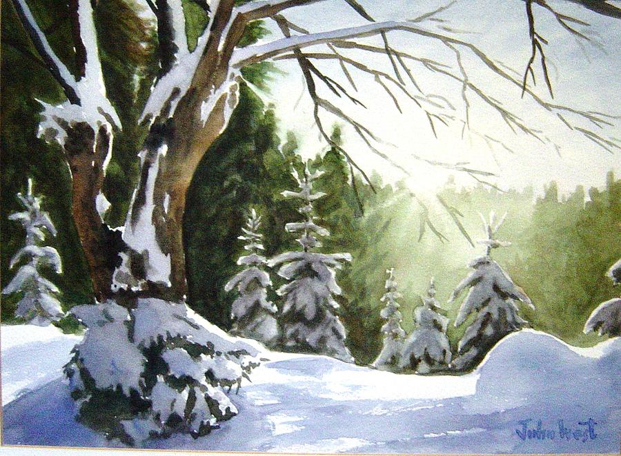 Bright Winter Sun Painting by John West