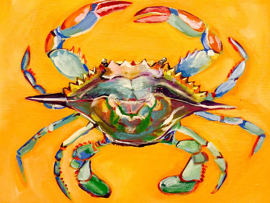 Brightened crab Painting by Anne Seay