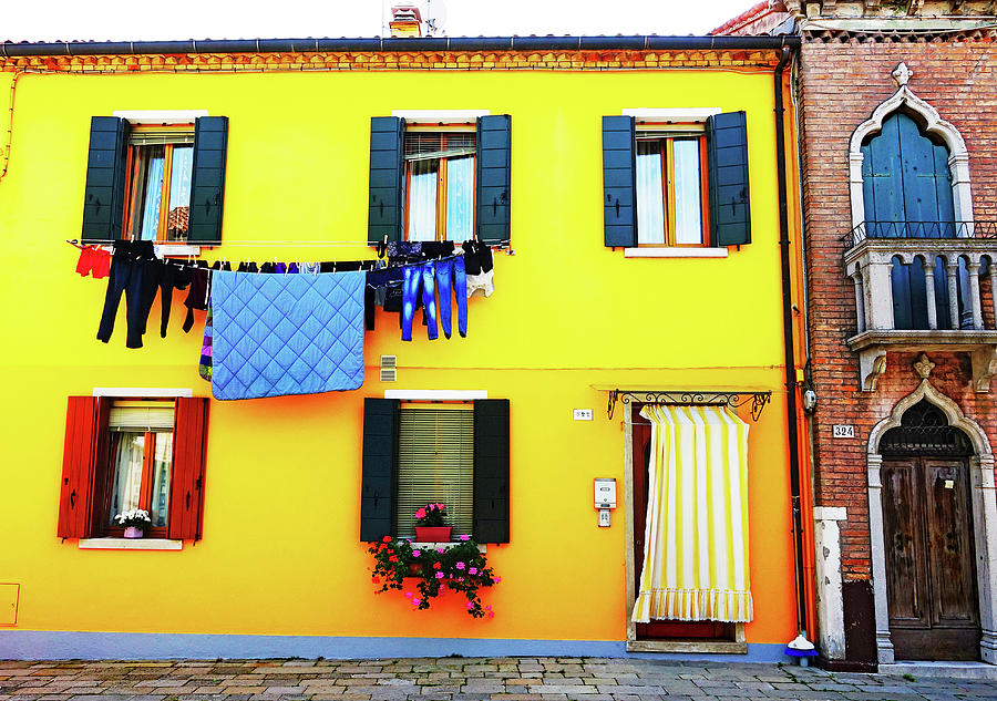 Brightly Colored House On The Island Of Burano, Italy Photograph by Rick Rosenshein