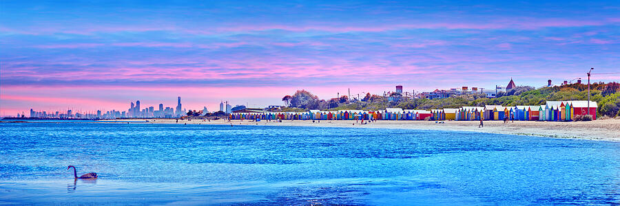 Brighton Beach Sunset Photograph