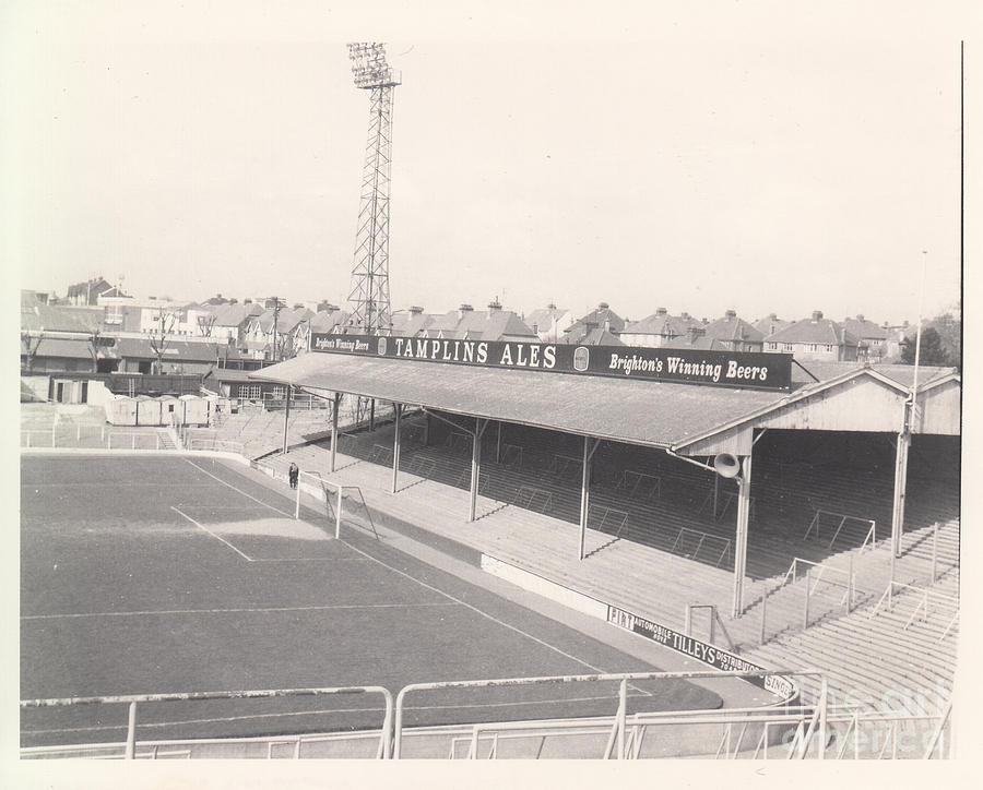 Brighton - Goldstone Ground - North Stand - 1960s Photograph by Legendary Football Grounds