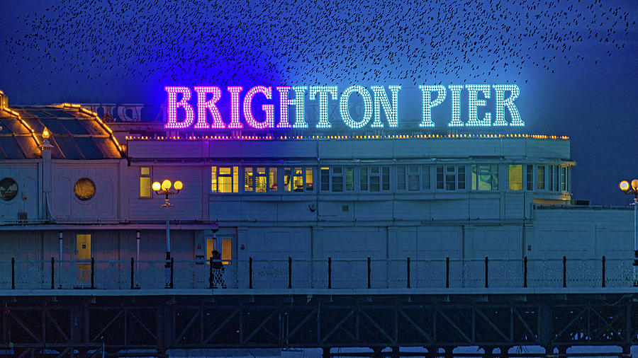 Brighton Pier And The Starlings Photograph by Chris Lord