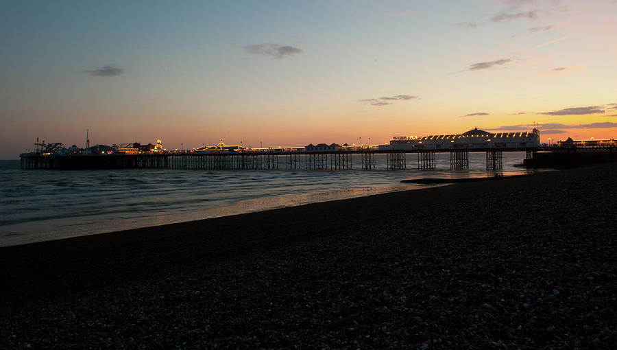 Brighton Pier at Sunset ii Photograph by Helen Jackson
