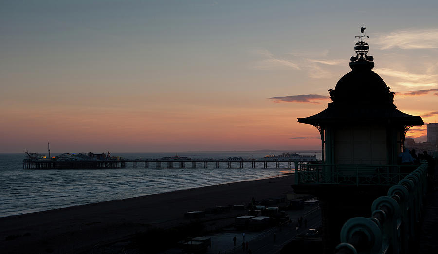 Brighton Seafront Silhouette Photograph by Helen Jackson