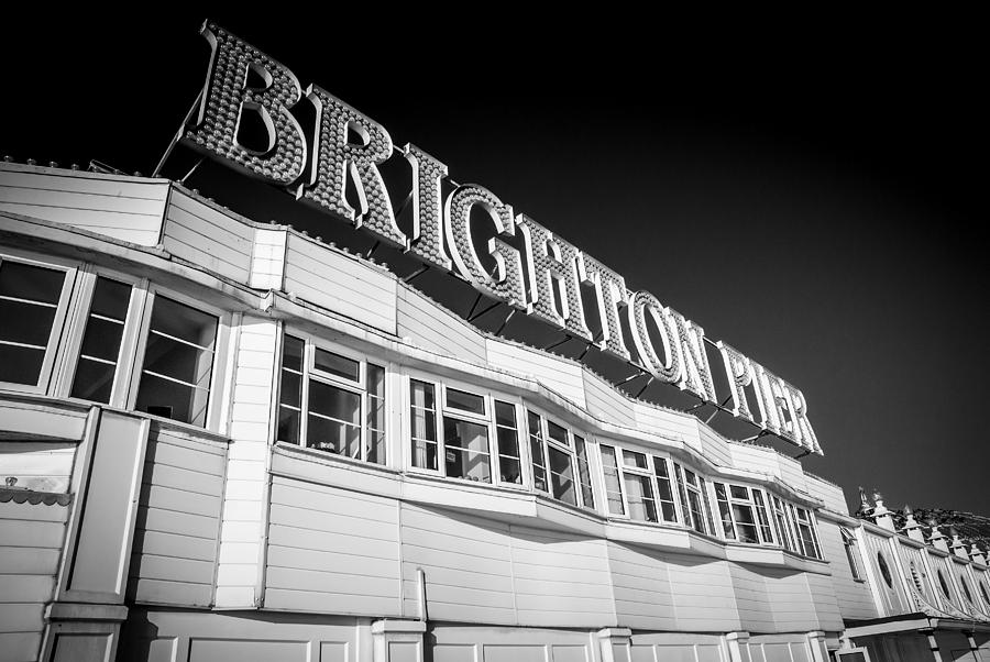 Brighton Signage Photograph by Hazy Apple