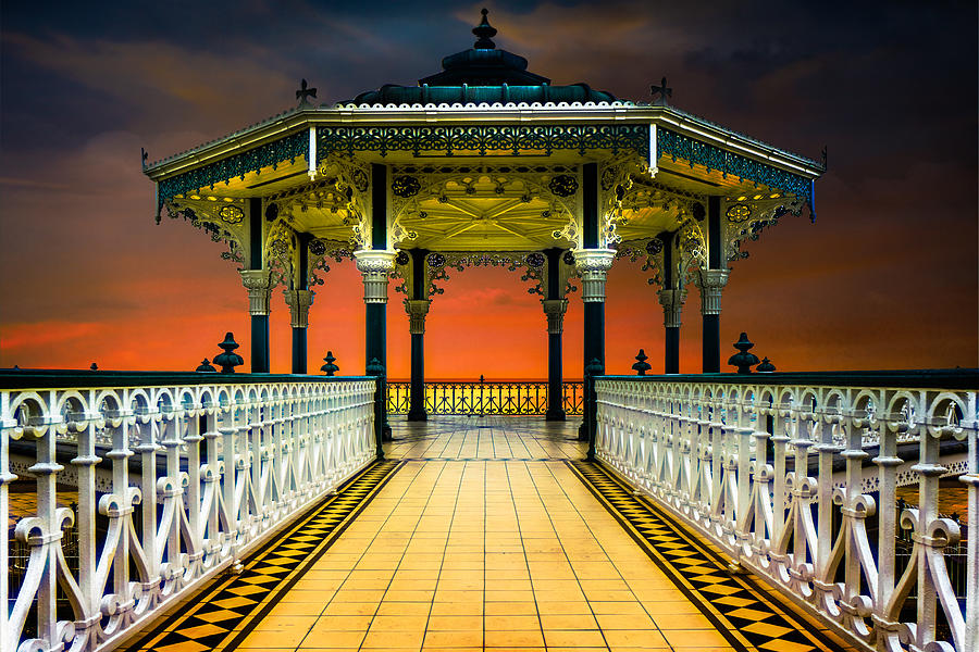 Sunset Photograph - Brightons Promenade Bandstand by Chris Lord
